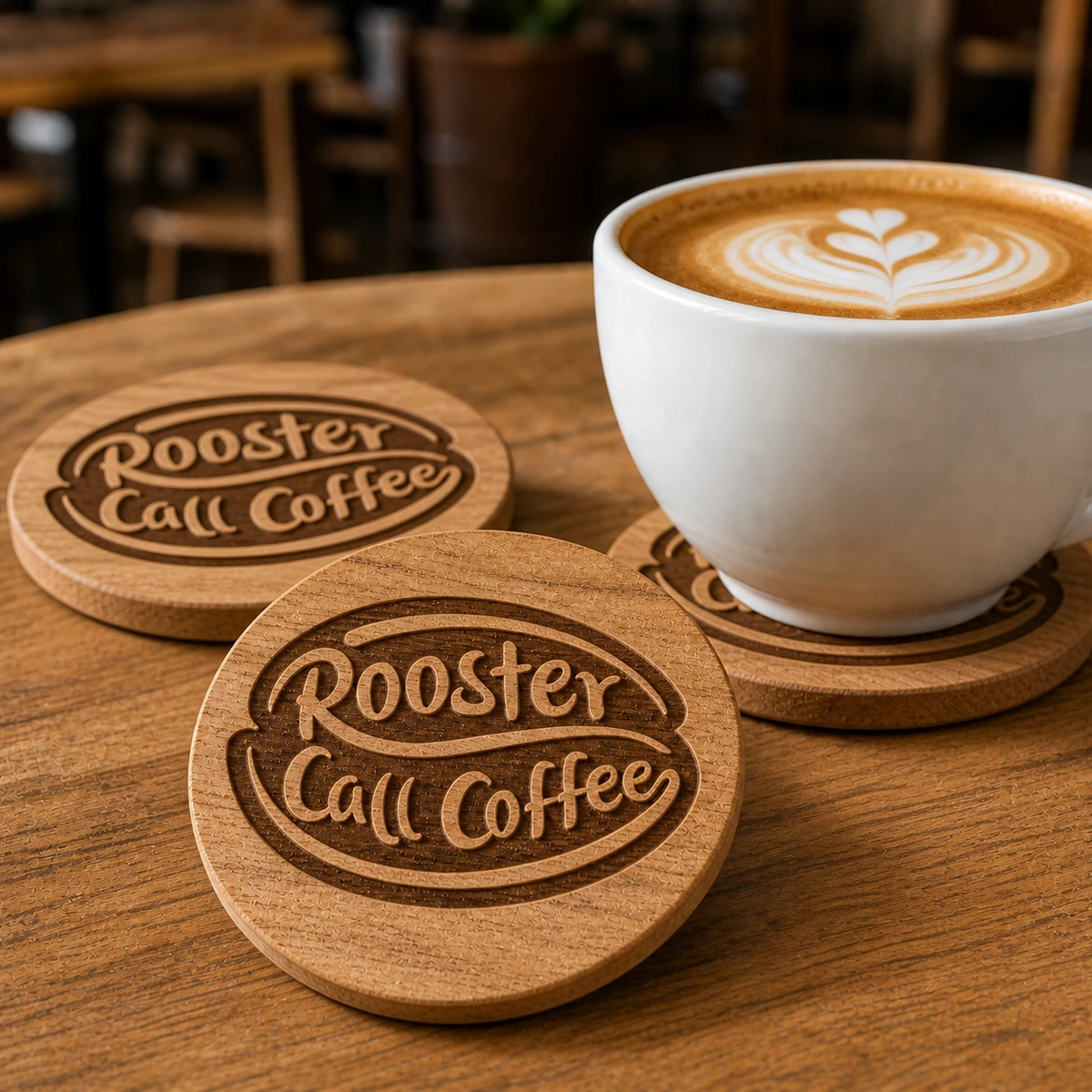 Packaging artesanal de café Rooster Call Coffee.